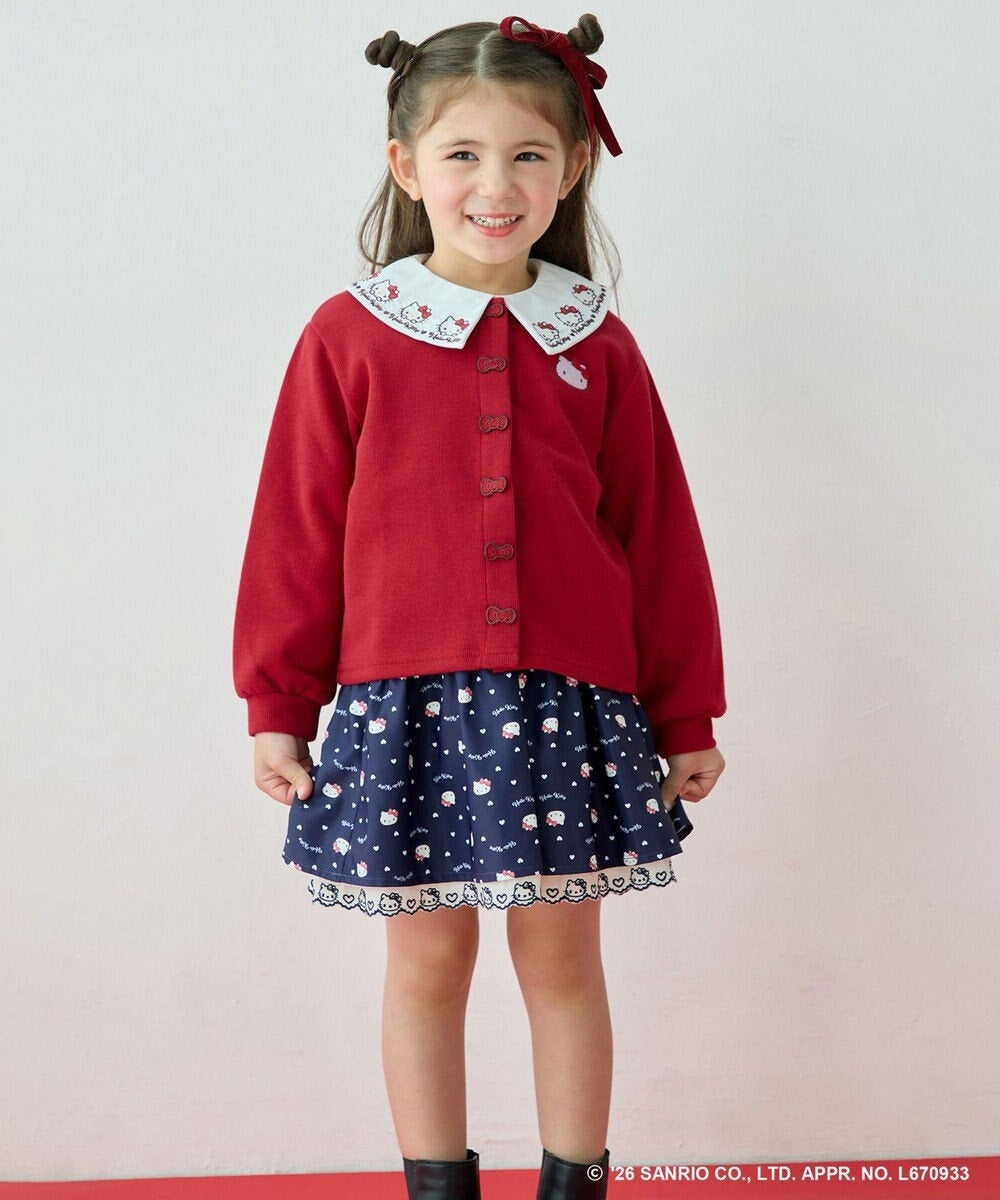 日本童裝 ANY#26 x Sanrio Hello Kitty 刺繡領襯衫 110-150cm 女童款 秋季 TOPS 面試/宴會/表演
