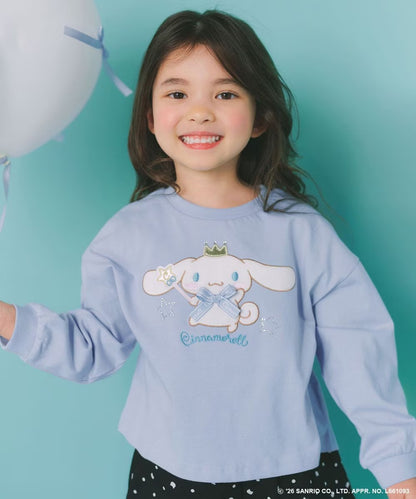 日本童裝 aF#a325 x Sanrio Cinnamoroll 印花上衣 100-150cm 女童款 夏季 TOPS