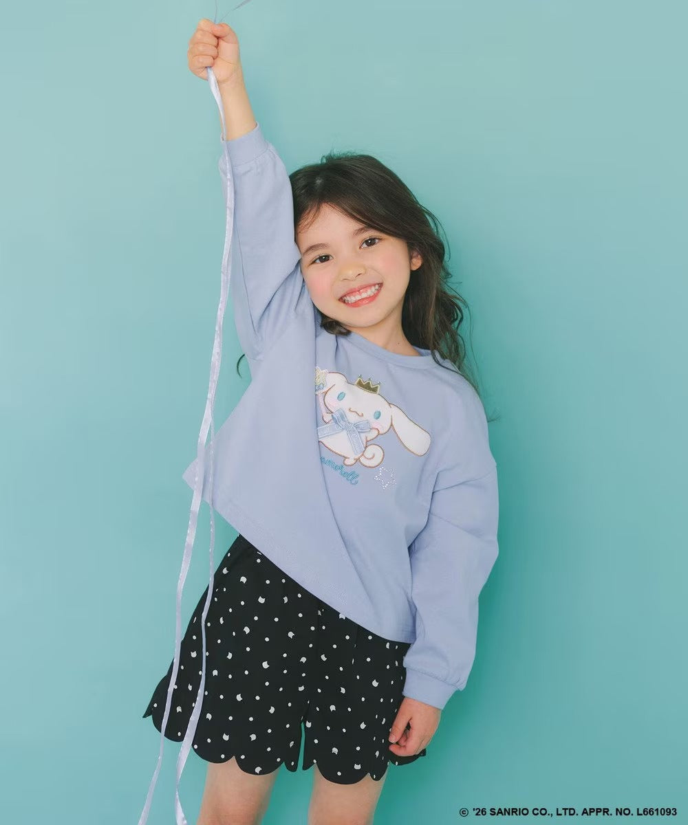 日本童裝 aF#a325 x Sanrio Cinnamoroll 印花上衣 100-150cm 女童款 夏季 TOPS