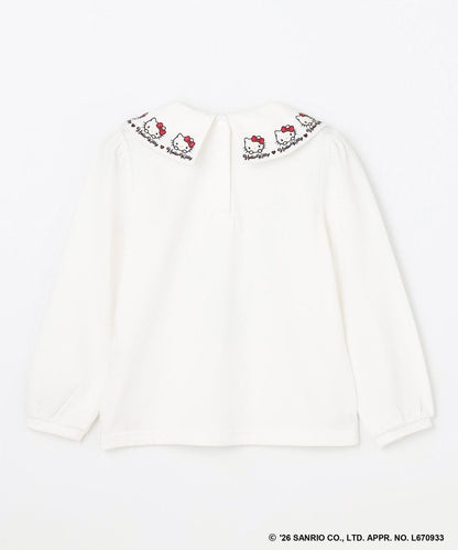 日本童裝 ANY#26 x Sanrio Hello Kitty 刺繡領襯衫 110-150cm 女童款 秋季 TOPS 面試/宴會/表演