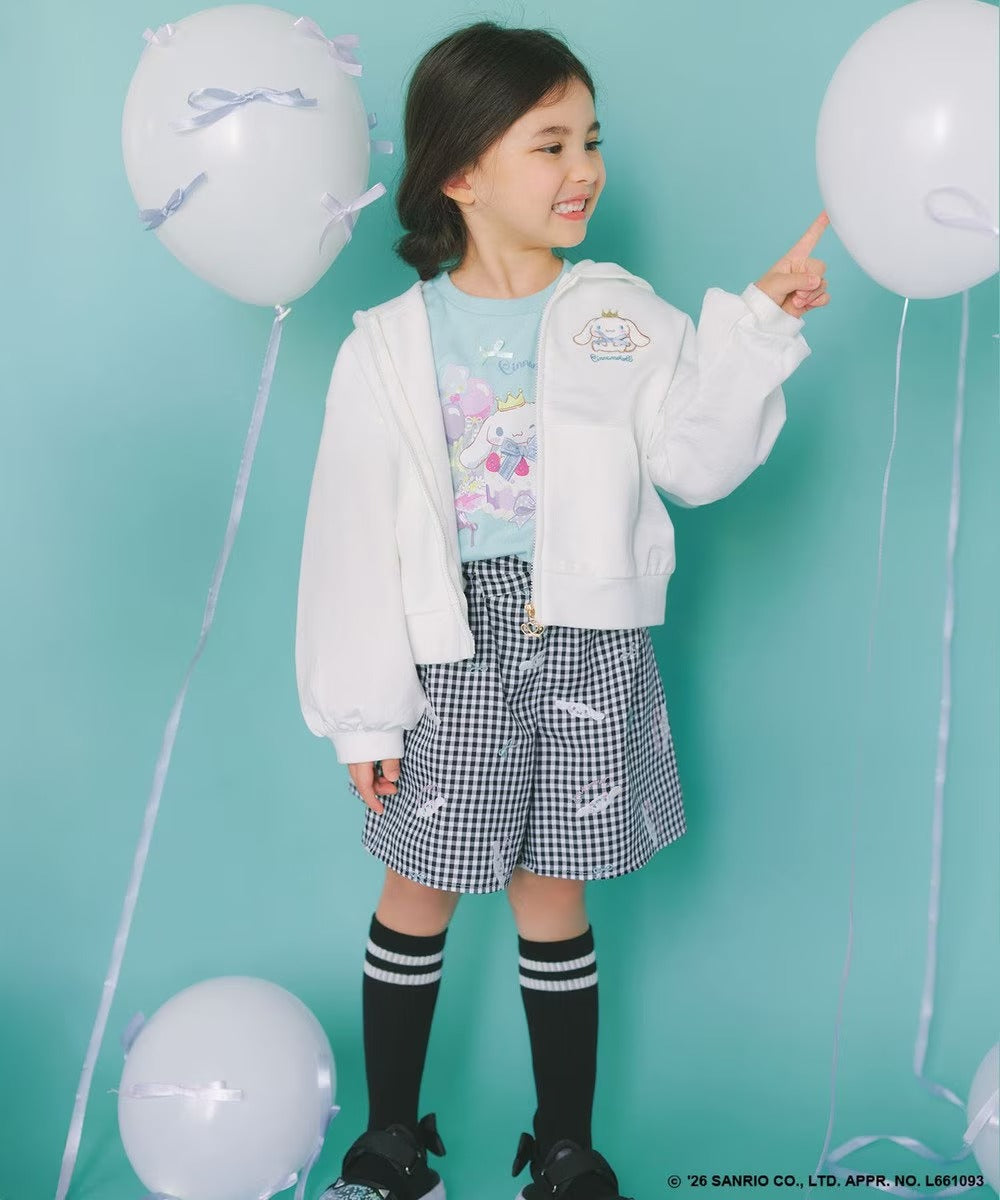 日本童裝 aF#a325 x Sanrio Cinnamoroll 刺繡圖案短褲 100-150cm 女童款 夏季 PANTS