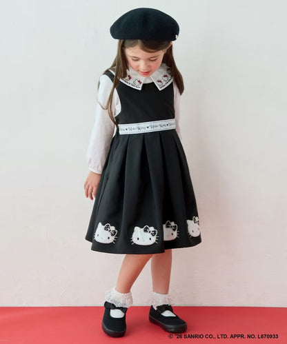 日本童裝 ANY#26 x Sanrio Hello Kitty 貼花背心裙 110-150cm 女童款 秋季 DRESSES 面試/宴會/表演