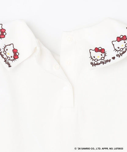 日本童裝 ANY#26 x Sanrio Hello Kitty 刺繡領襯衫 110-150cm 女童款 秋季 TOPS 面試/宴會/表演