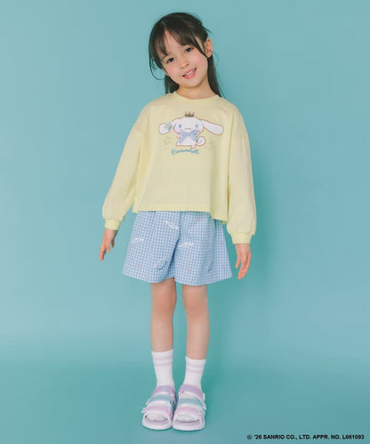 日本童裝 aF#a325 x Sanrio Cinnamoroll 刺繡圖案短褲 100-150cm 女童款 夏季 PANTS