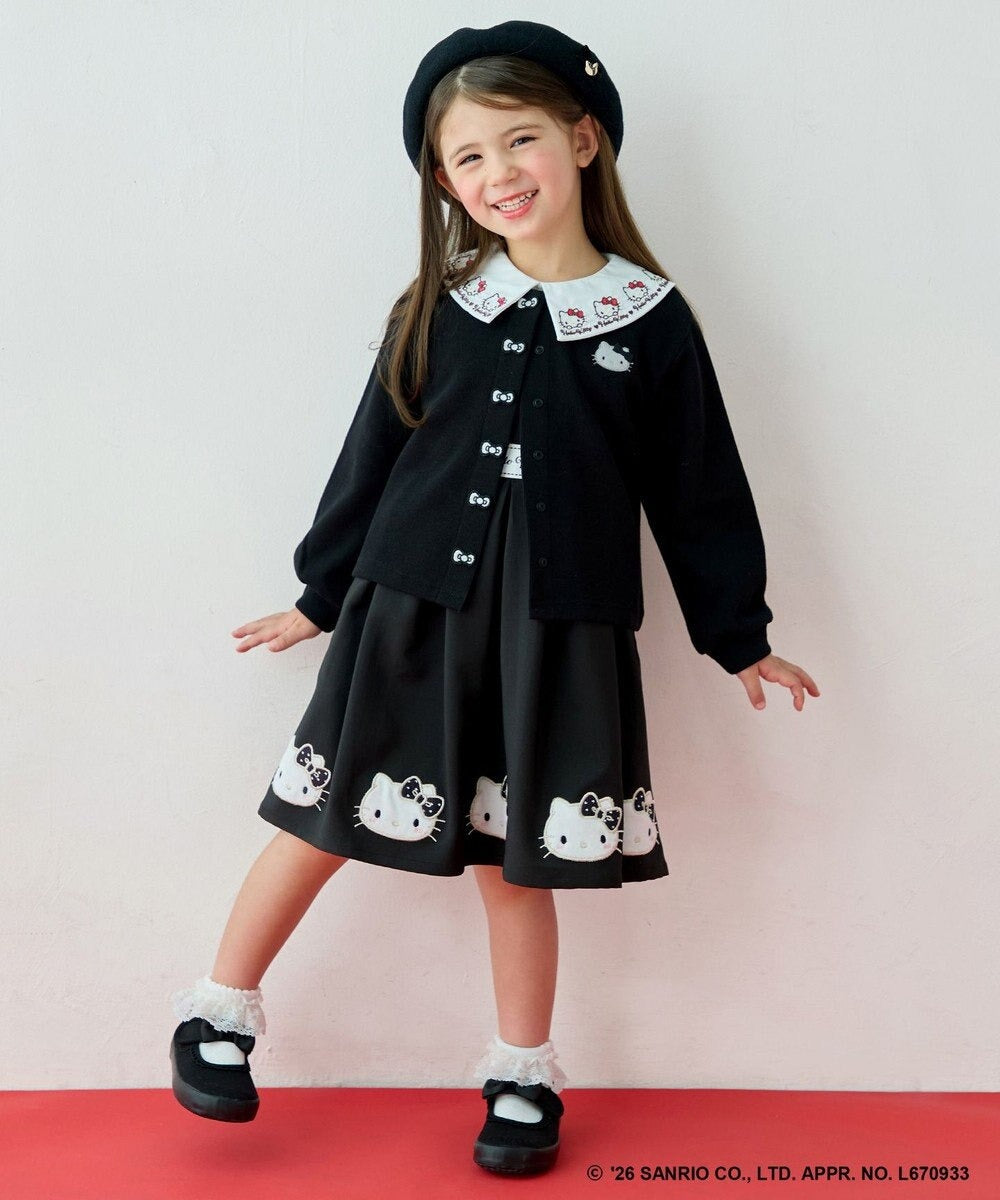 日本童裝 ANY#26 x Sanrio Hello Kitty 貼花背心裙 110-150cm 女童款 秋季 DRESSES 面試/宴會/表演