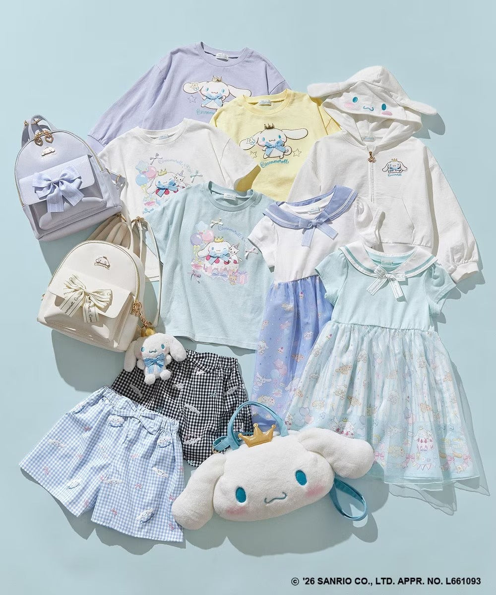 日本童裝 aF#a325 x Sanrio Cinnamoroll 2Way 領可拆 水手領連身裙 100-150cm 女童款 夏季 DRESSES