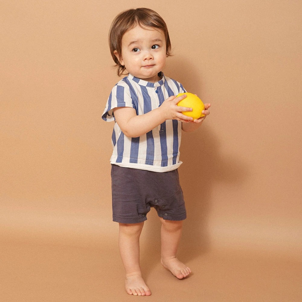 日本童裝 Branshes 染色條紋連衣 70-80cm 男童款 初生嬰兒 夏季 Jumpsuit