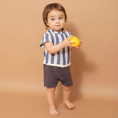 日本童裝 Branshes 染色條紋連衣 70-80cm 男童款 初生嬰兒 夏季 Jumpsuit