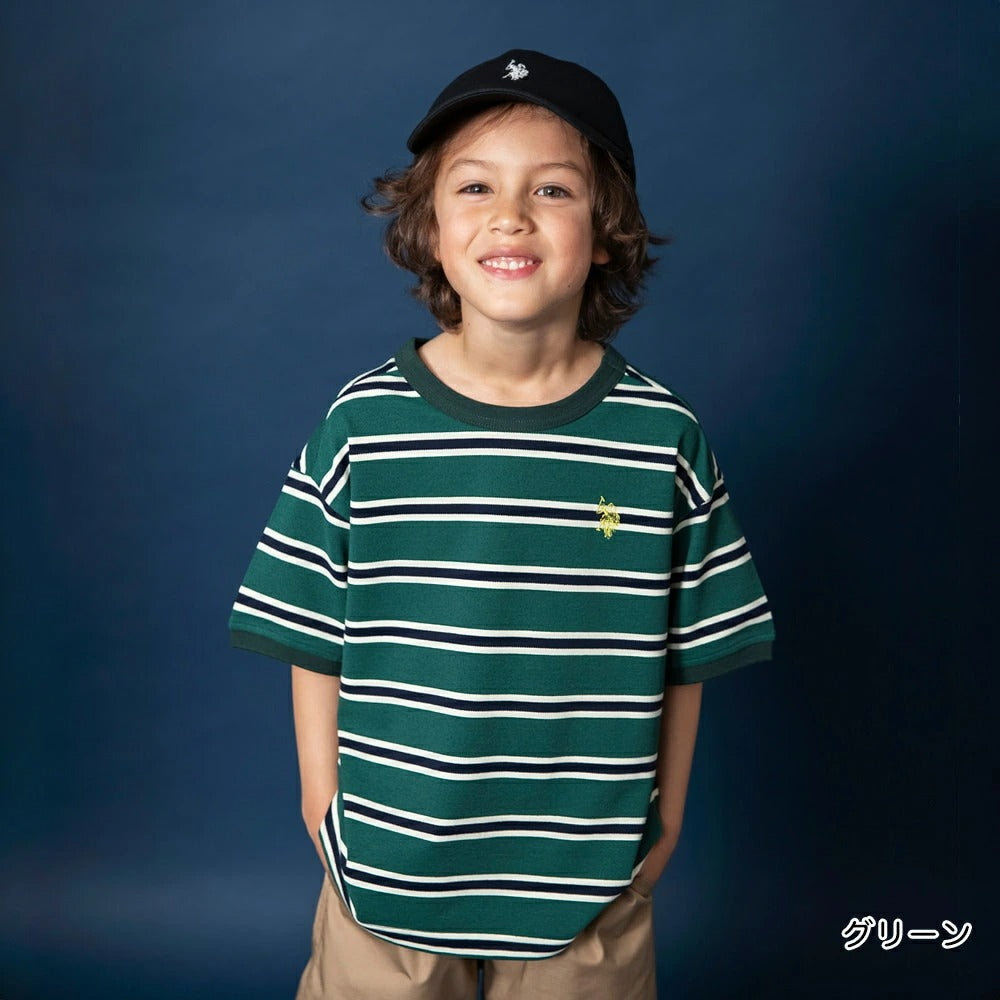 日本童裝 Branshes 【U.S. POLO ASSN.】珠地短袖上衣 90-150cm 男童款 夏季 TOPS