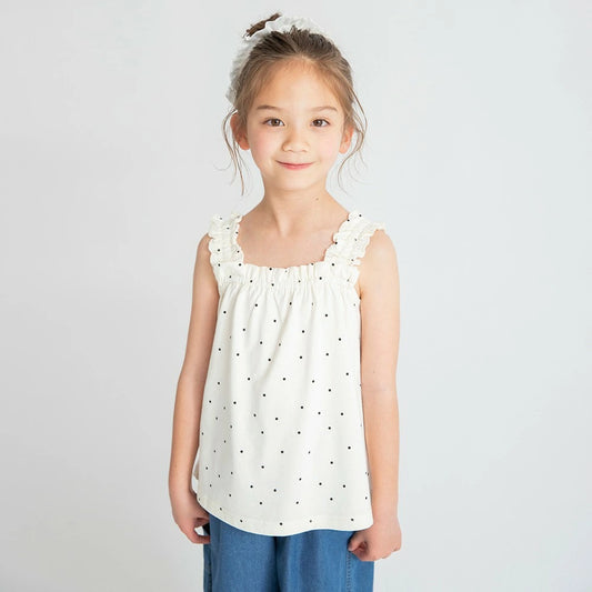 日本童裝 Branshes 接觸冷感 荷葉邊吊帶背心 80-150cm 女童款 夏季 TOPS