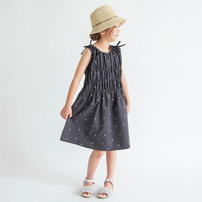 日本童裝 Branshes 接觸冷感 皺褶連身裙 80-150cm 女童款 夏季 DRESSES