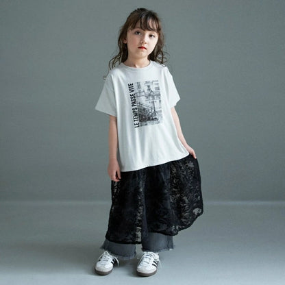 日本童裝 Branshes 絲拼接連身裙 100-150cm 女童款 夏季 DRESSES TOPS