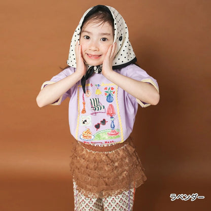 日本童裝 Branshes x りぃー 印花短袖上衣 80-130cm 女童款 夏季 TOPS