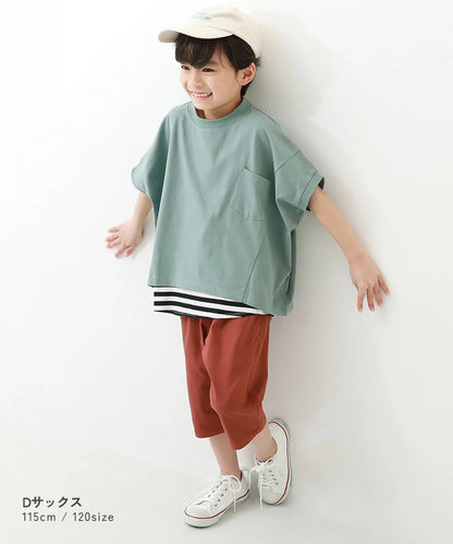 日本童裝 dev!rock 飛鼠袖上衣 100-160cm 男童款/女童款 TOPS 夏季