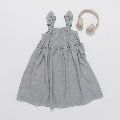 日本童裝 Branshes【Ou? by EDWIN】荷葉邊連身裙 90-150cm 女童款 夏季 DRESSES