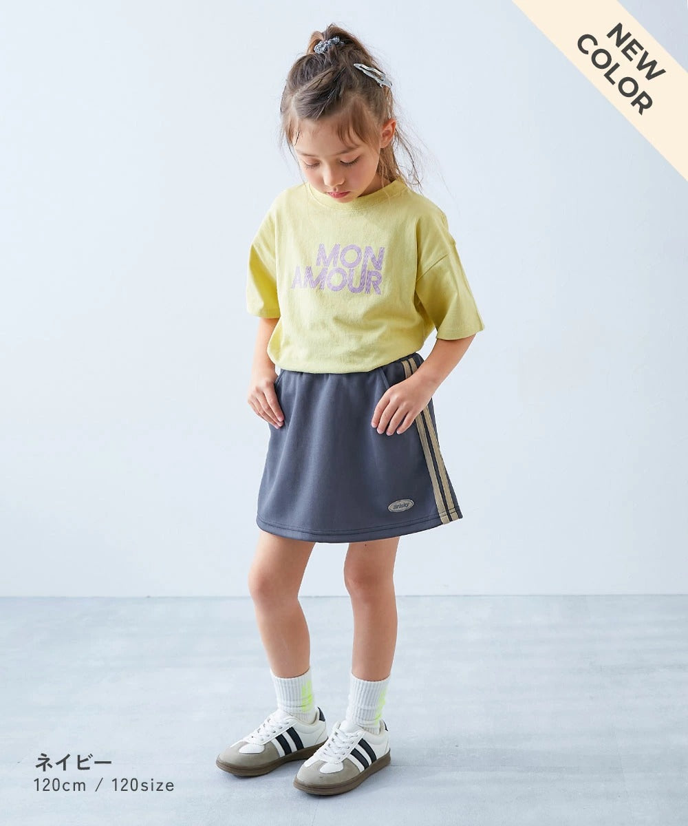 日本童裝 dev!rock 側條紋短裙 100-160cm 女童款 SKIRTS 夏季