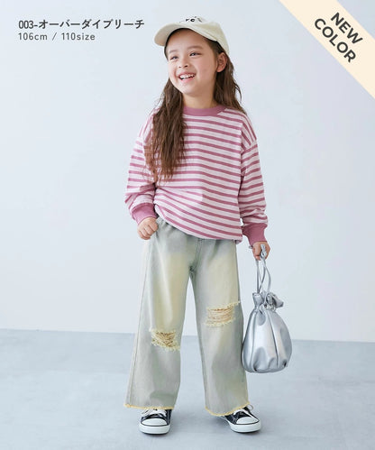 日本童裝 dev!rock 做舊直筒牛仔褲 100-160cm 男童款/女童款 PANTS 春季