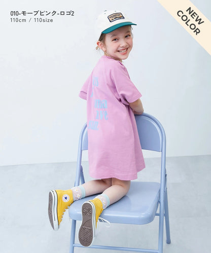 日本童裝 dev!rock 	印花七分袖插肩連身裙 100-160cm 女童款 夏季 DRESSES