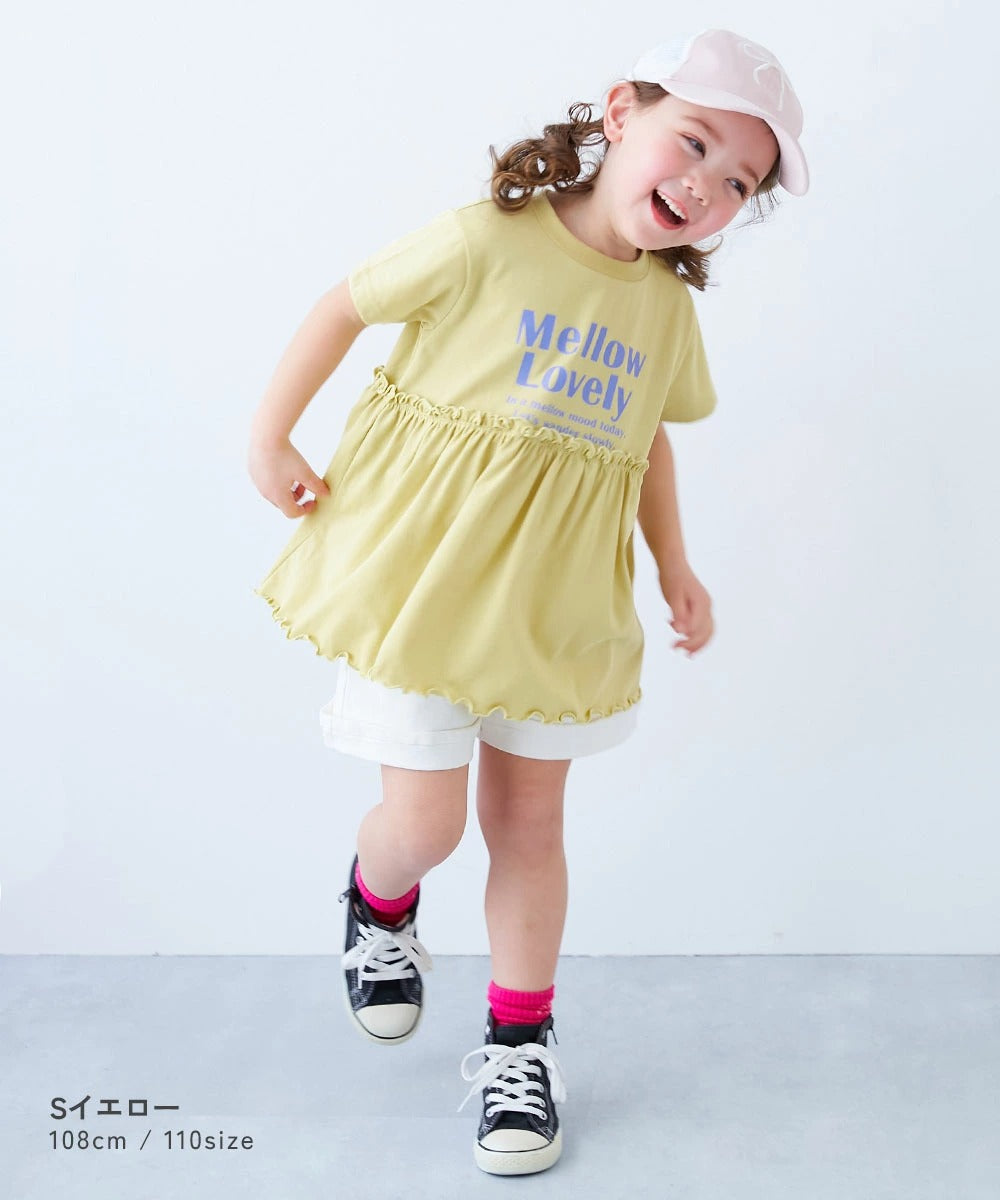 日本童裝 dev!rock A字型logo印花短袖上衣 100-160cm 女童款 夏季 TOPS