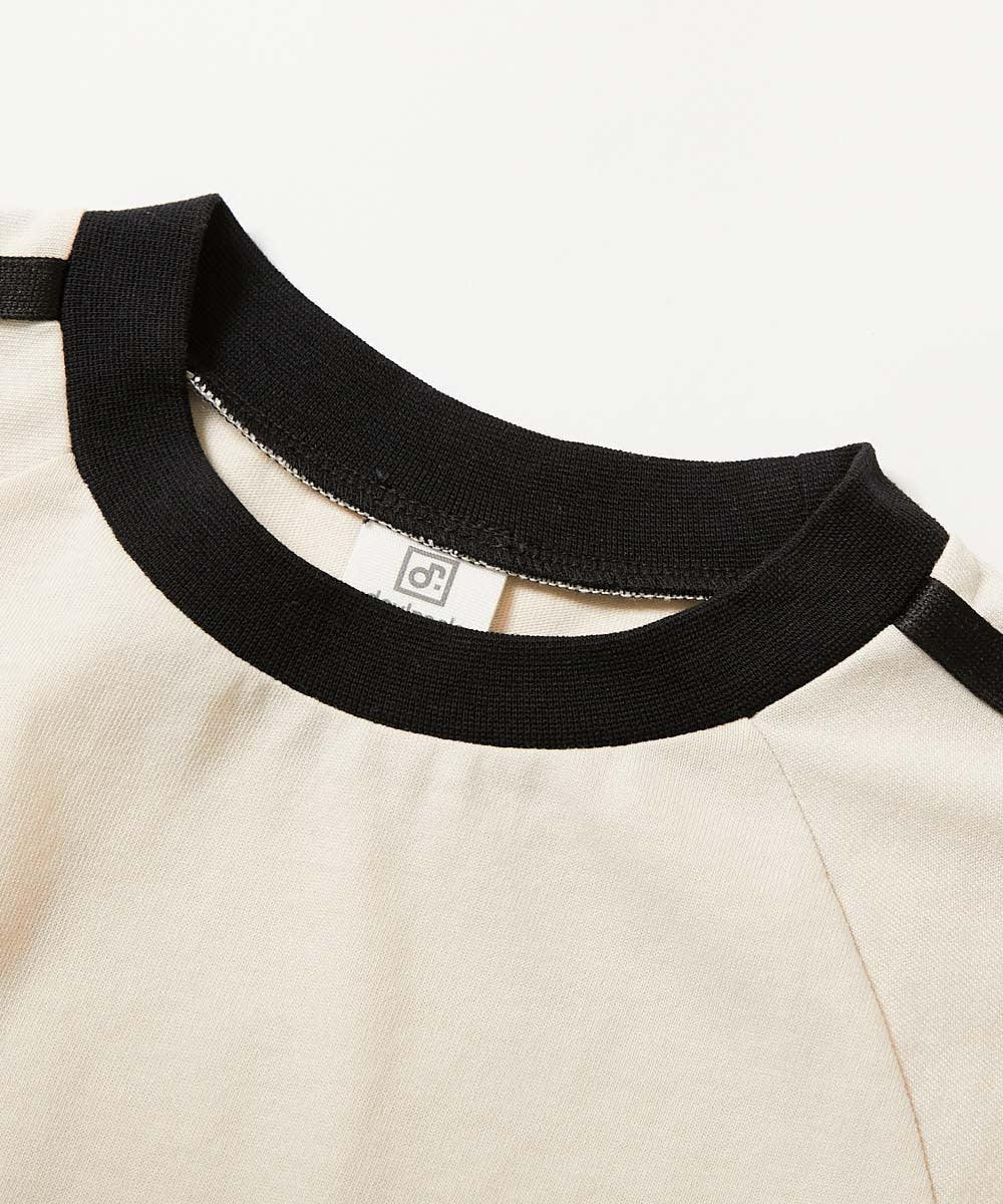 日本童裝 dev!rock 側緞帶條紋上衣 100-160cm 女童款 夏季 TOPS