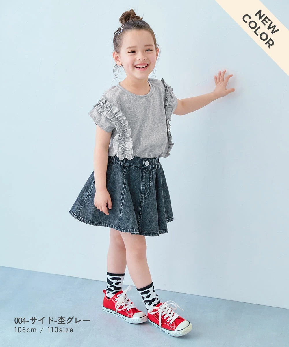 日本童裝 dev!rock 荷葉邊上衣 100-160cm 女童款 夏季 TOPS