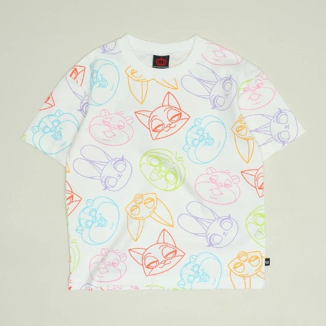 Japanese BDL x Disney parent-child print tops (80-150cm) for boys and girls (summer TOPS) 