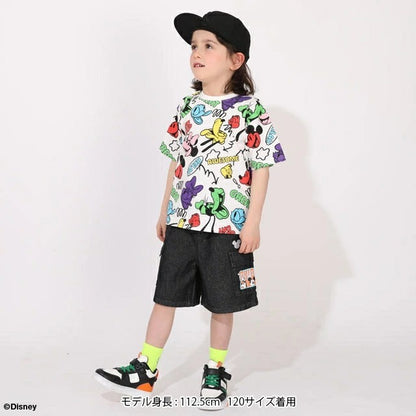 Japanese BDL x Disney parent-child print tops (80-150cm) for boys and girls (summer TOPS) 