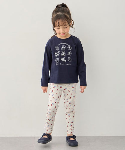 日本童裝 aF#a325 印花打底褲 90-140cm 女童款 夏季 PANTS