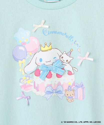 日本童裝 aF#a325 x Sanrio Cinnamoroll 印花上衣 100-150cm 女童款 夏季 TOPS