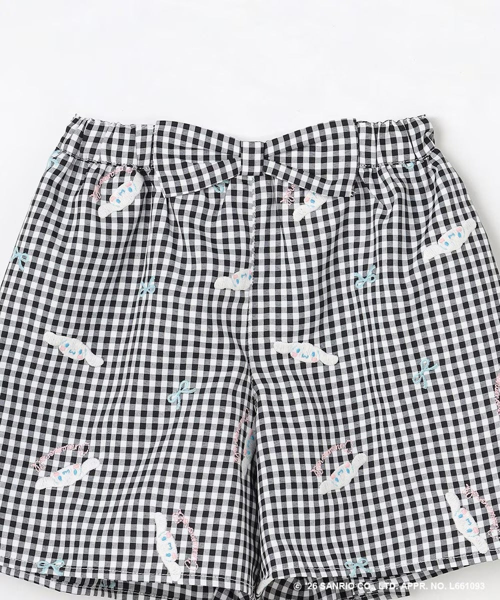 日本童裝 aF#a325 x Sanrio Cinnamoroll 刺繡圖案短褲 100-150cm 女童款 夏季 PANTS
