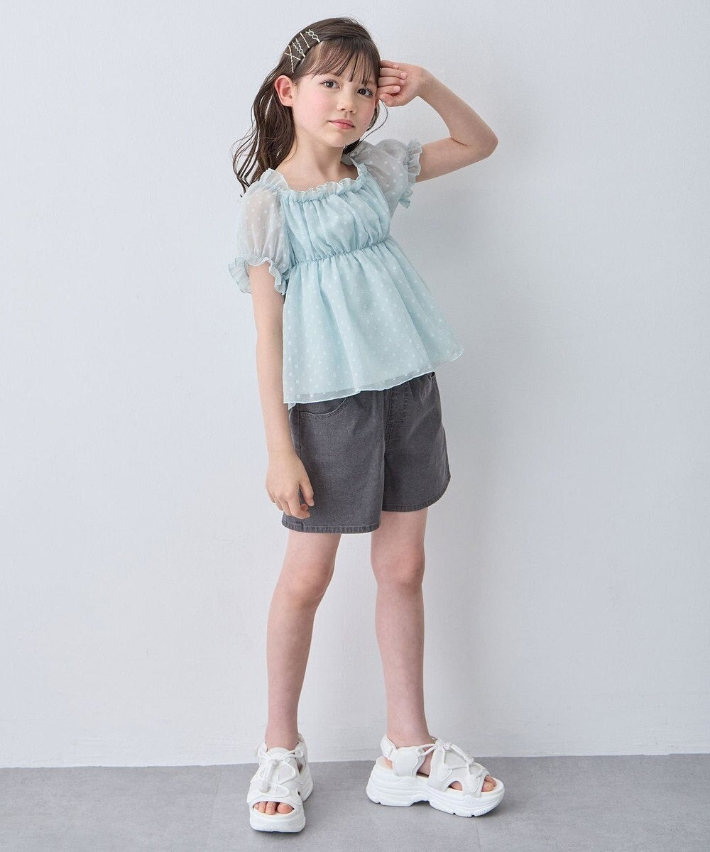 日本童裝 aF#a325 2Way 吊帶露肩上衣 110-160cm 女童款 夏季 TOPS