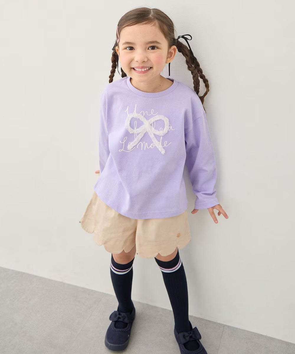 日本童裝 aF#a325 蝴蝶結裝飾上衣 90-150cm 女童款 夏季 TOPS