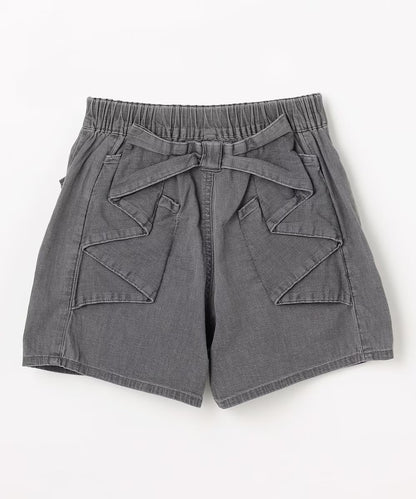 日本童裝 aF#a325 後蝴蝶結短褲 110-160cm 女童款 夏季 PANTS