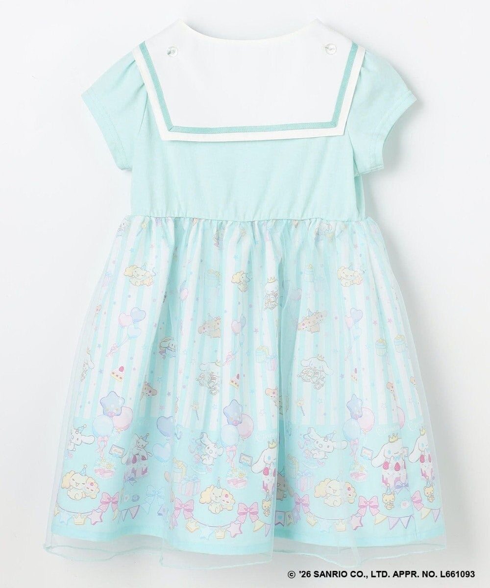 日本童裝 aF#a325 x Sanrio Cinnamoroll 2Way 領可拆 水手領連身裙 100-150cm 女童款 夏季 DRESSES