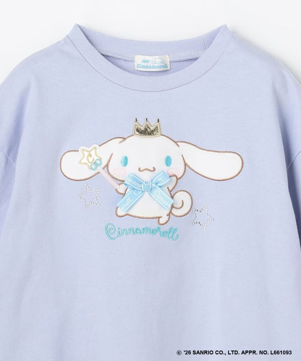 日本童裝 aF#a325 x Sanrio Cinnamoroll 印花上衣 100-150cm 女童款 夏季 TOPS