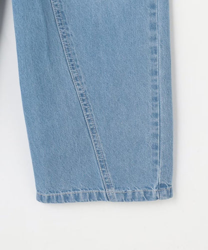 日本童裝 aF#a325 刺繡闊腳牛仔長褲 110-160cm 女童款 夏季 PANTS