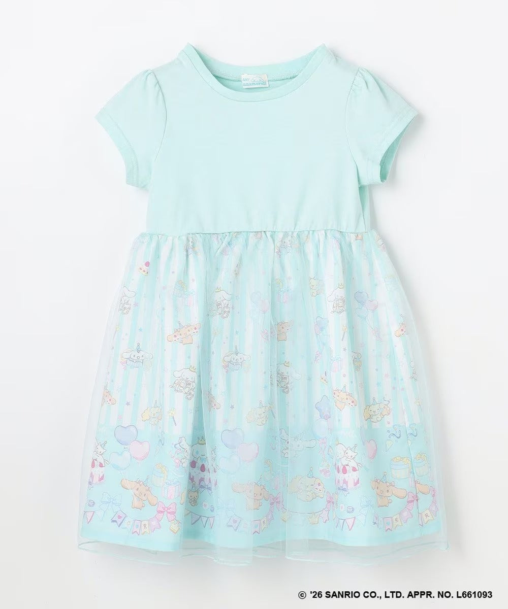 日本童裝 aF#a325 x Sanrio Cinnamoroll 2Way 領可拆 水手領連身裙 100-150cm 女童款 夏季 DRESSES