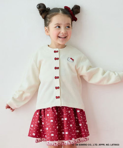 日本童裝 ANY#26 x Sanrio Hello Kitty 蝴蝶扣外套 100-150cm 女童款 秋季 OUTERWEAR 聖誕紅/新年紅