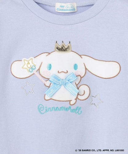 日本童裝 aF#a325 x Sanrio Cinnamoroll 印花上衣 100-150cm 女童款 夏季 TOPS
