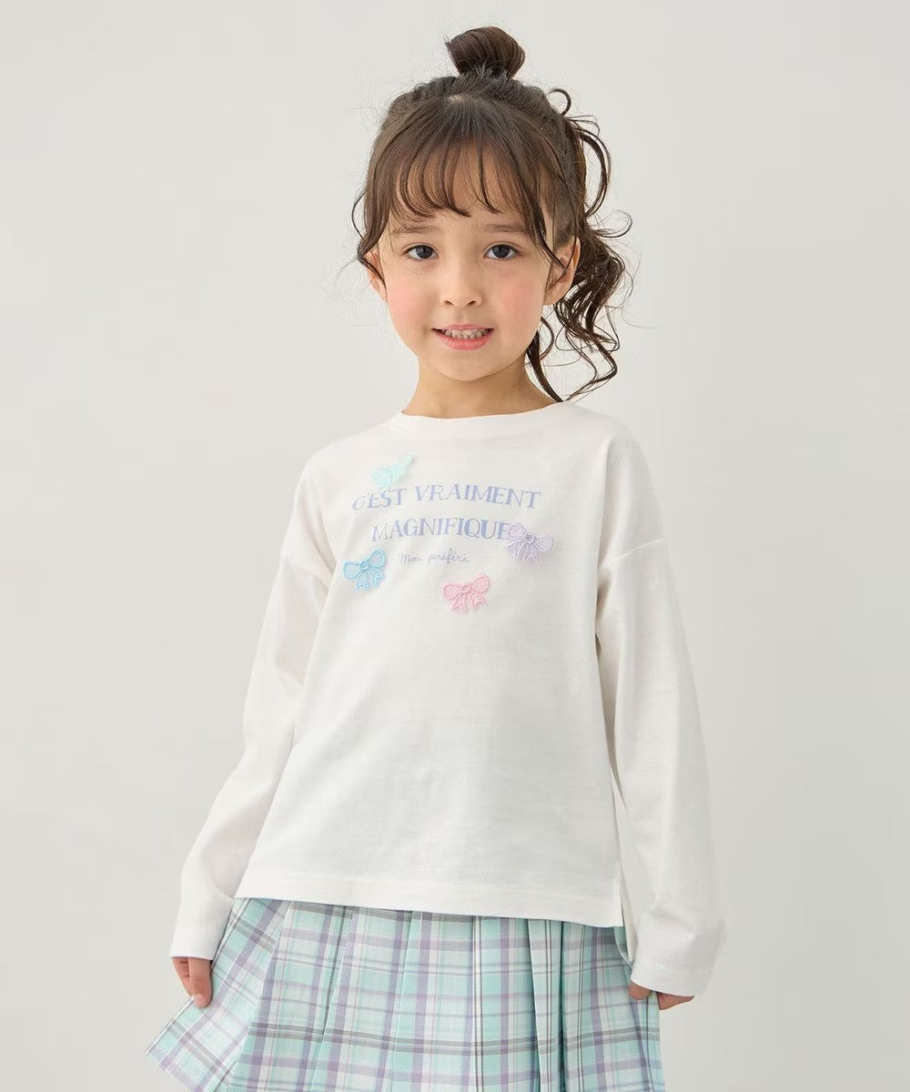 日本童裝 aF#a325 立體印花上衣 90-150cm 女童款 春季 TOPS