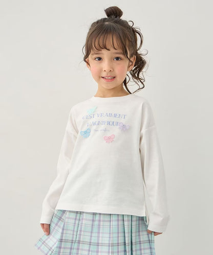日本童裝 aF#a325 立體印花上衣 90-150cm 女童款 春季 TOPS