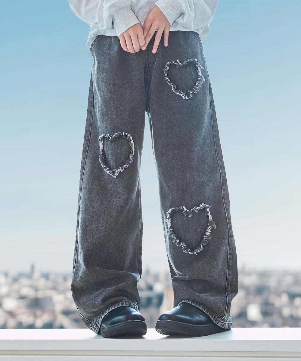 日本童裝 dev!rock 牛仔闊腿褲 120-160cm 女童款 冬季 PANTS