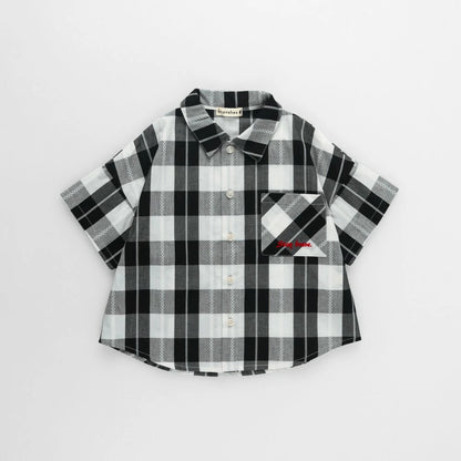 日本童裝 Branshes 格紋襯衫 80-150cm 男童款 夏季 TOPS