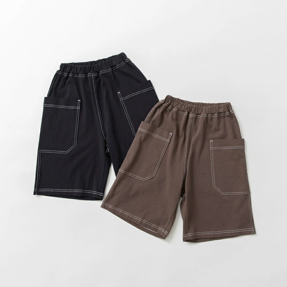 日本童裝 Branshes 吸汗速乾 拼接工裝短褲 90-150cm 男童款 夏季 PANTS