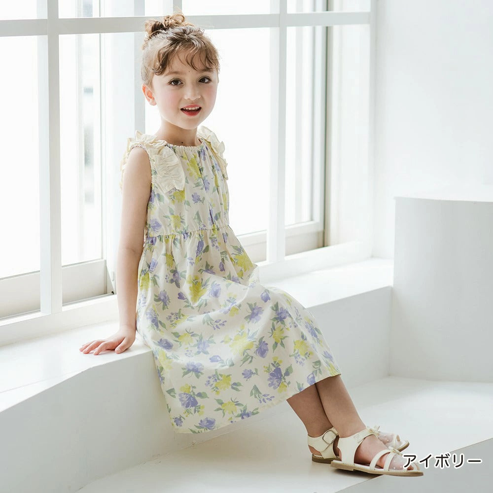 日本童裝 Branshes 荷葉邊連身裙 80-150cm 女童款 夏季 DRESSES