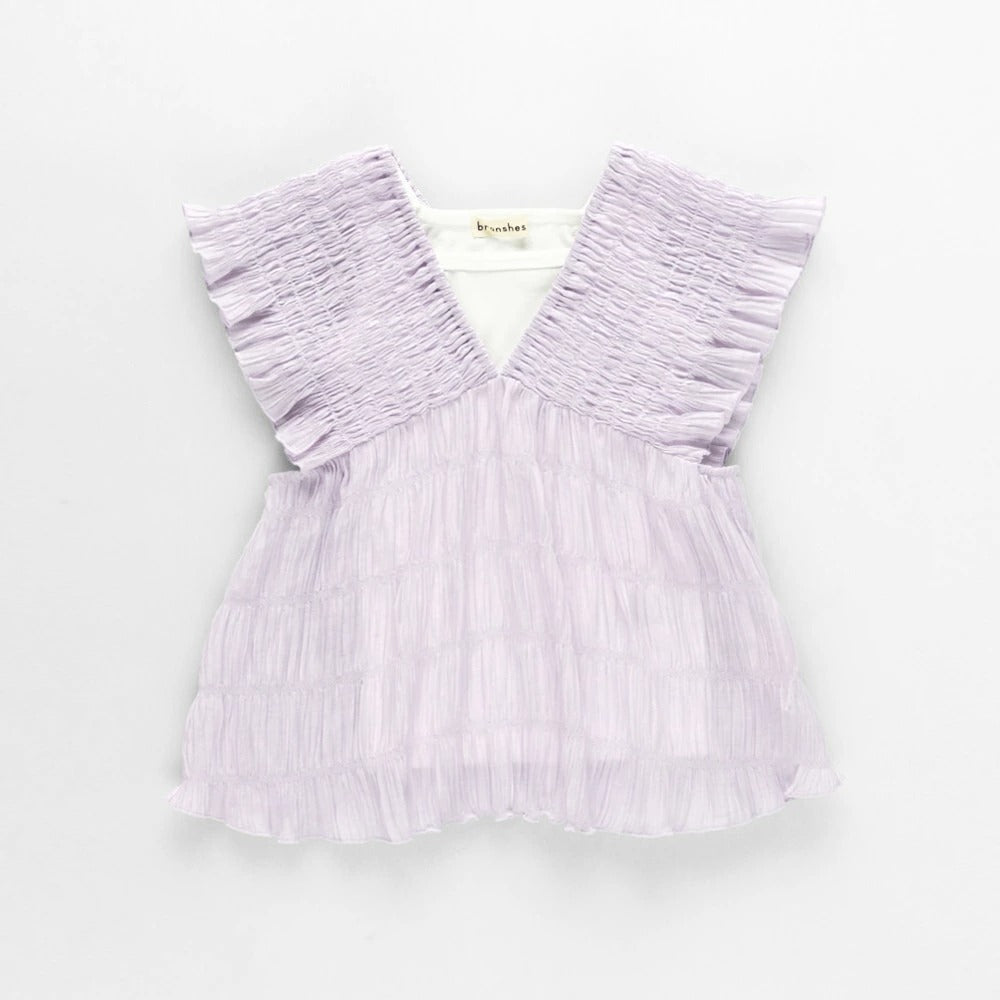 日本童裝 Branshes 皺皺束腰上衣及背心套裝 80-150cm 女童款 夏季 TOPS