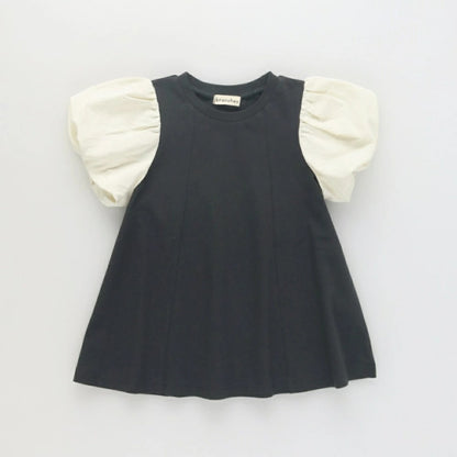 日本童裝 Branshes 泡泡袖裙邊上衣 80-150cm 女童款 夏季 TOPS