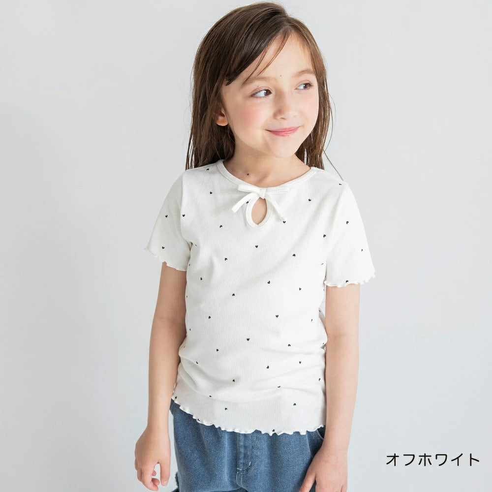 日本童裝 Branshes 吸水速乾 2Way 前後兩著 羅紋短袖上衣 80-150cm 女童款 夏季 TOPS