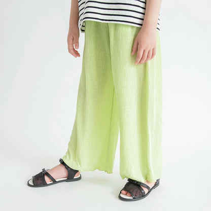 日本童裝 Branshes 接觸冷感 寬鬆闊腿褲 80-150cm 女童款 夏季 PANTS