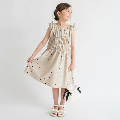 日本童裝 Branshes 接觸冷感 皺褶連身裙 80-150cm 女童款 夏季 DRESSES